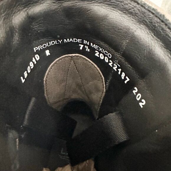 Lane Boots Women’s Gray Leather Canvas Mid-Calf Western Moto Style Zip Size 7.5 - Picture 9 of 12